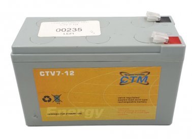 Lead Gel (Vrla) Battery Ctm Ctv7-12L, 12V, 7Ah/20Ah