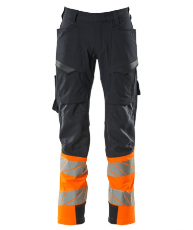 Navy and Yellow MASCOT ACCELERATE SAFE trousers T.38>T.56