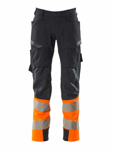 Pantalon Marine foncé & orange MASCOT ACCELERATE SAFE T.38>T.56