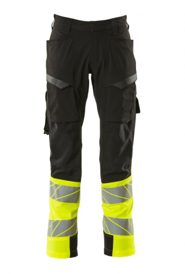 Black and Yellow Hi-vis MASCOT ACCELERATE SAFE trousers T.38>T.56