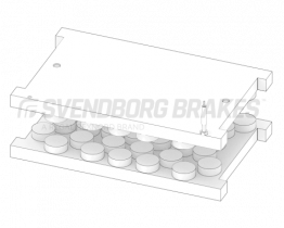 Brake pad set SB2001 / BSXX 3000 W/1 PT100 SENSOR (3M)