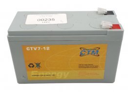 Lead Gel (Vrla) Battery Ctm Ctv7-12L, 12V, 7Ah/20Ah