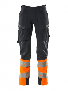 Pantalon Marine foncé & orange MASCOT ACCELERATE SAFE T.38> T.56